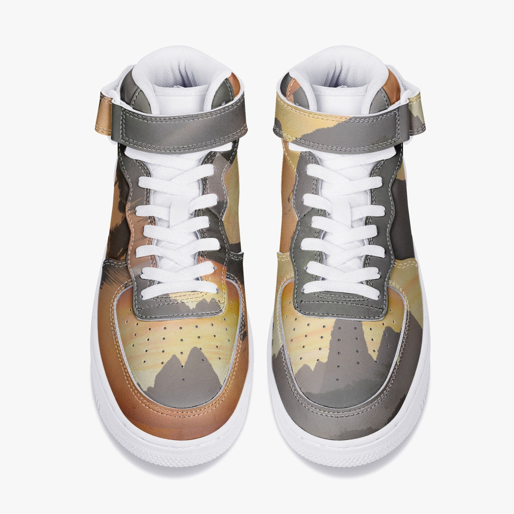 284. New High-Top Leather Sports Sneakers  - Test Army - Shoes