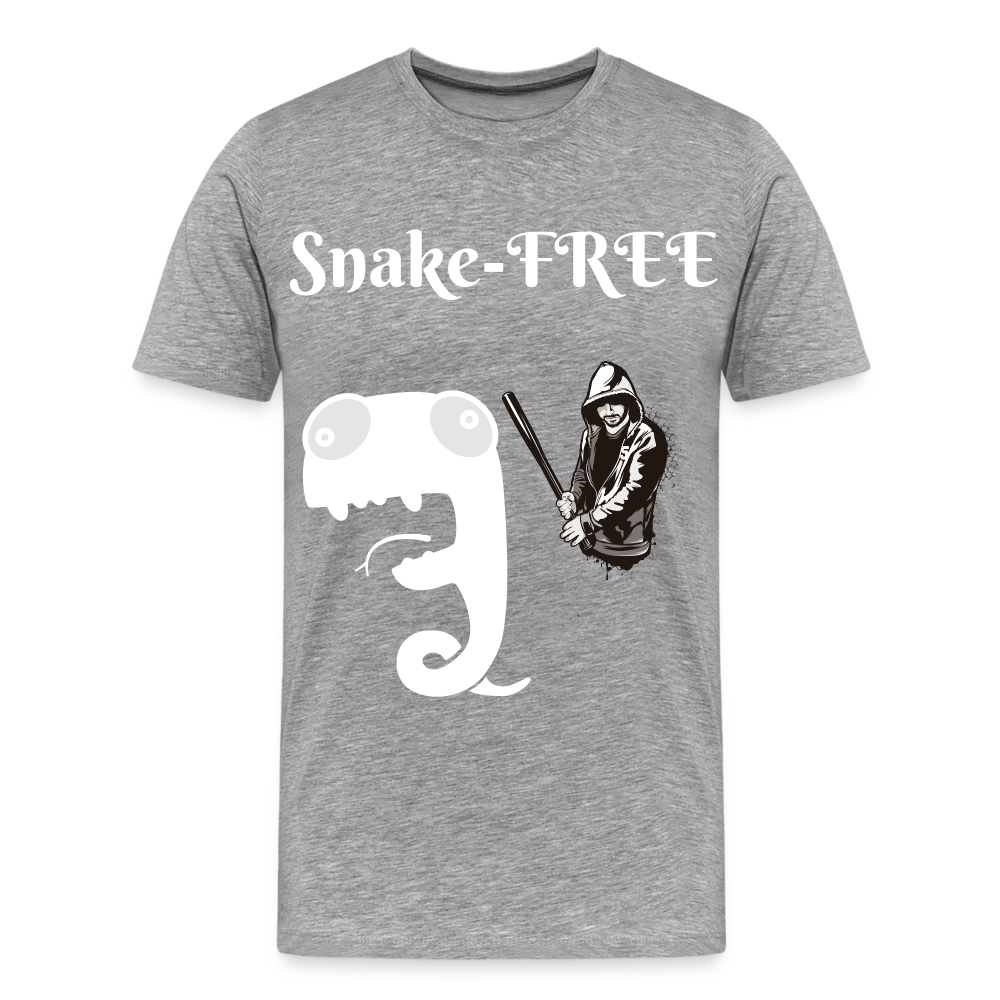 Men's Premium T-Shirt - Snake-Free - heather gray