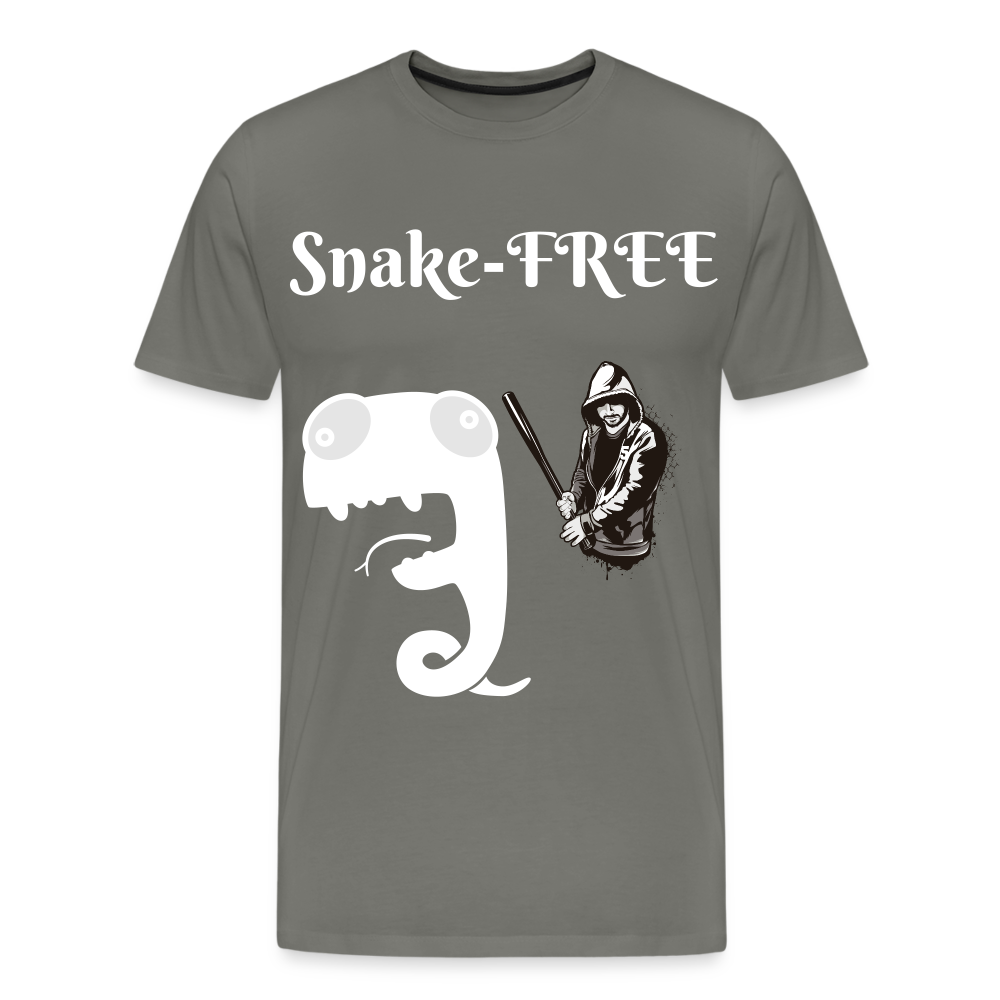Men's Premium T-Shirt - Snake-Free - asphalt gray