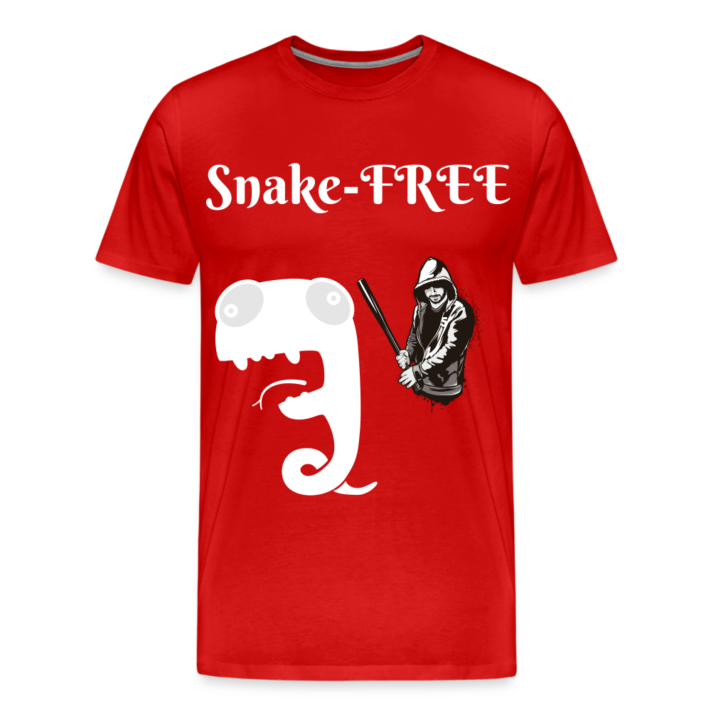 Men's Premium T-Shirt - Snake-Free - red