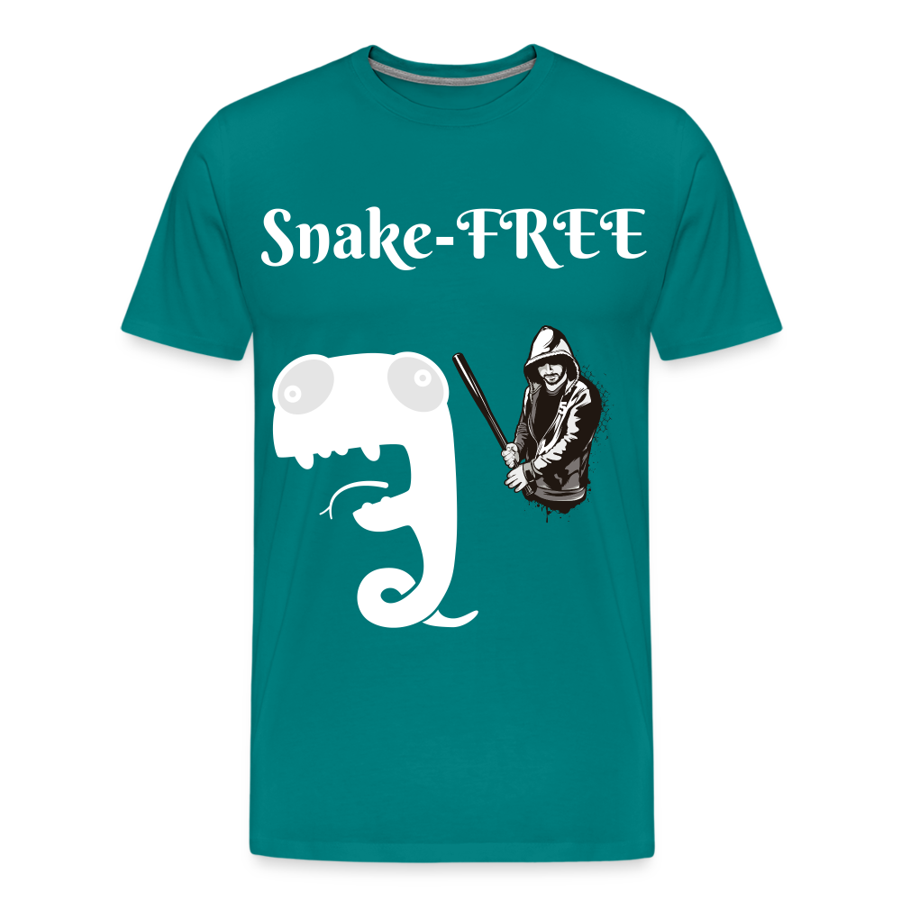 Men's Premium T-Shirt - Snake-Free - teal