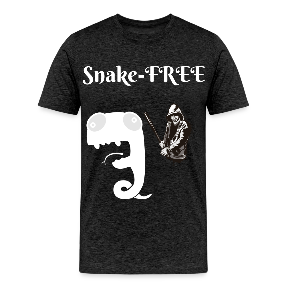 Men's Premium T-Shirt - Snake-Free - charcoal grey
